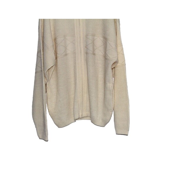 American Priority Full Zip Ivory Sweater Mens Size XL Made in USA - Picture 4 of 6